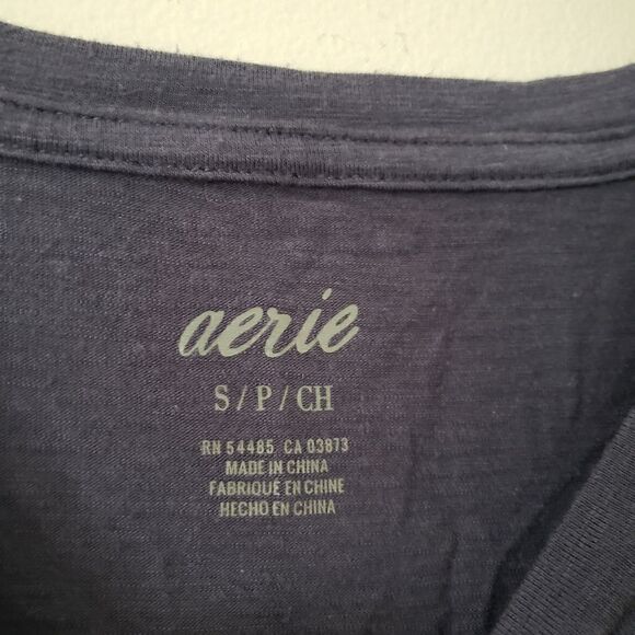 Aerie Side Knot Blue Graphic Tee S - Picture 6 of 8